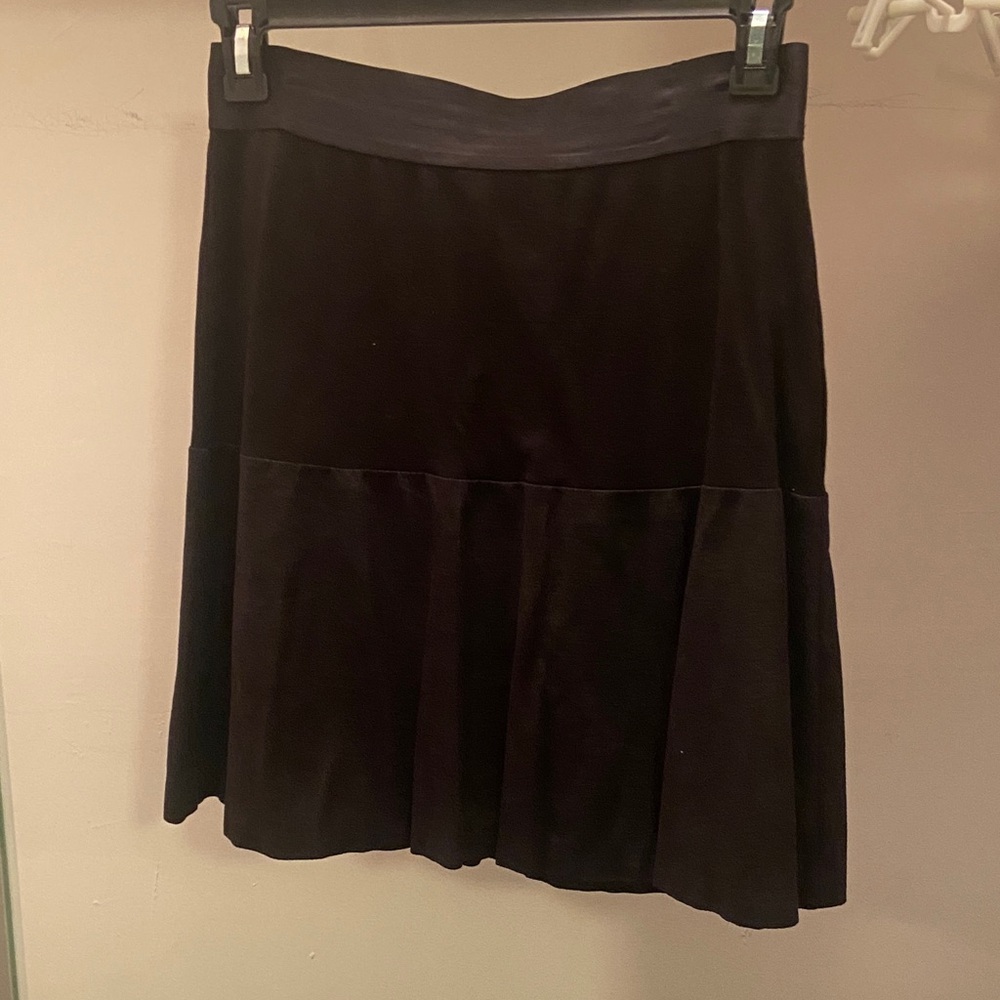 CAbi Black Circle Skirt with Flared Hem